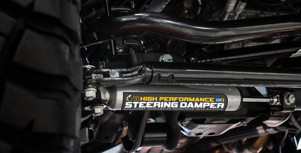 Steering stabilizer outlet